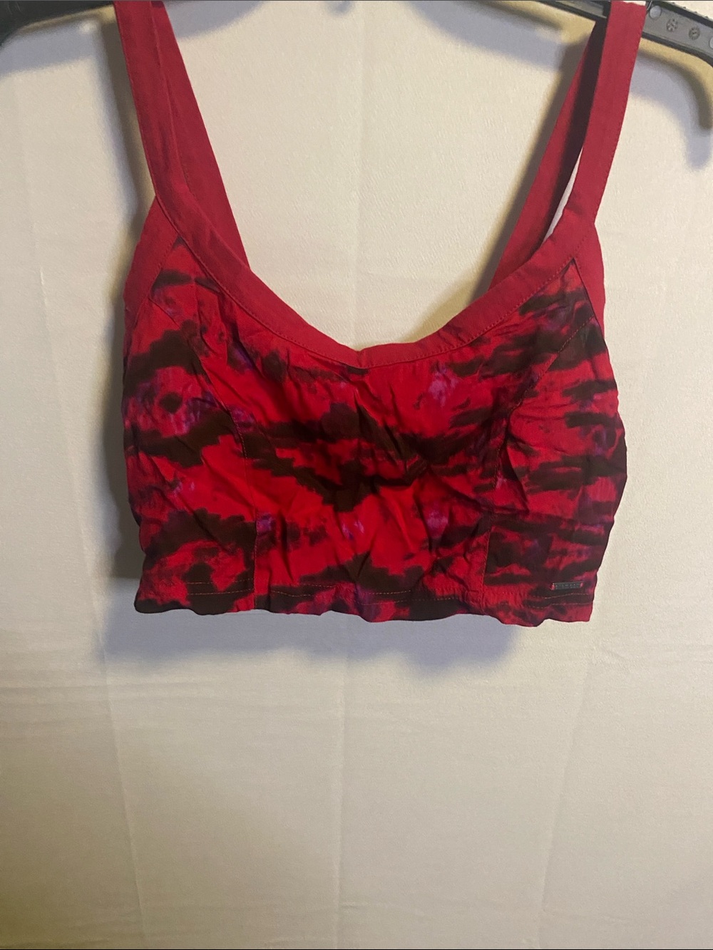 Element Red and Black Tie-Dye Sports Bralette
